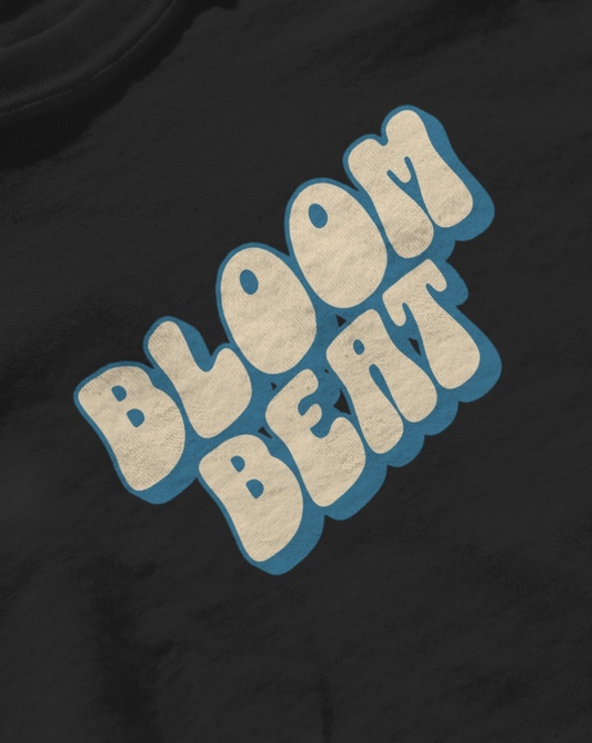 Bloom Beat Graphic T-Shirt - Unisex, Black, Short Sleeve