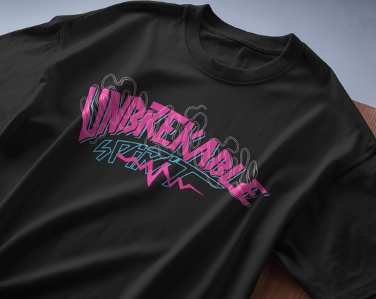 Unbreakable Spirit Black Graphic T-Shirt